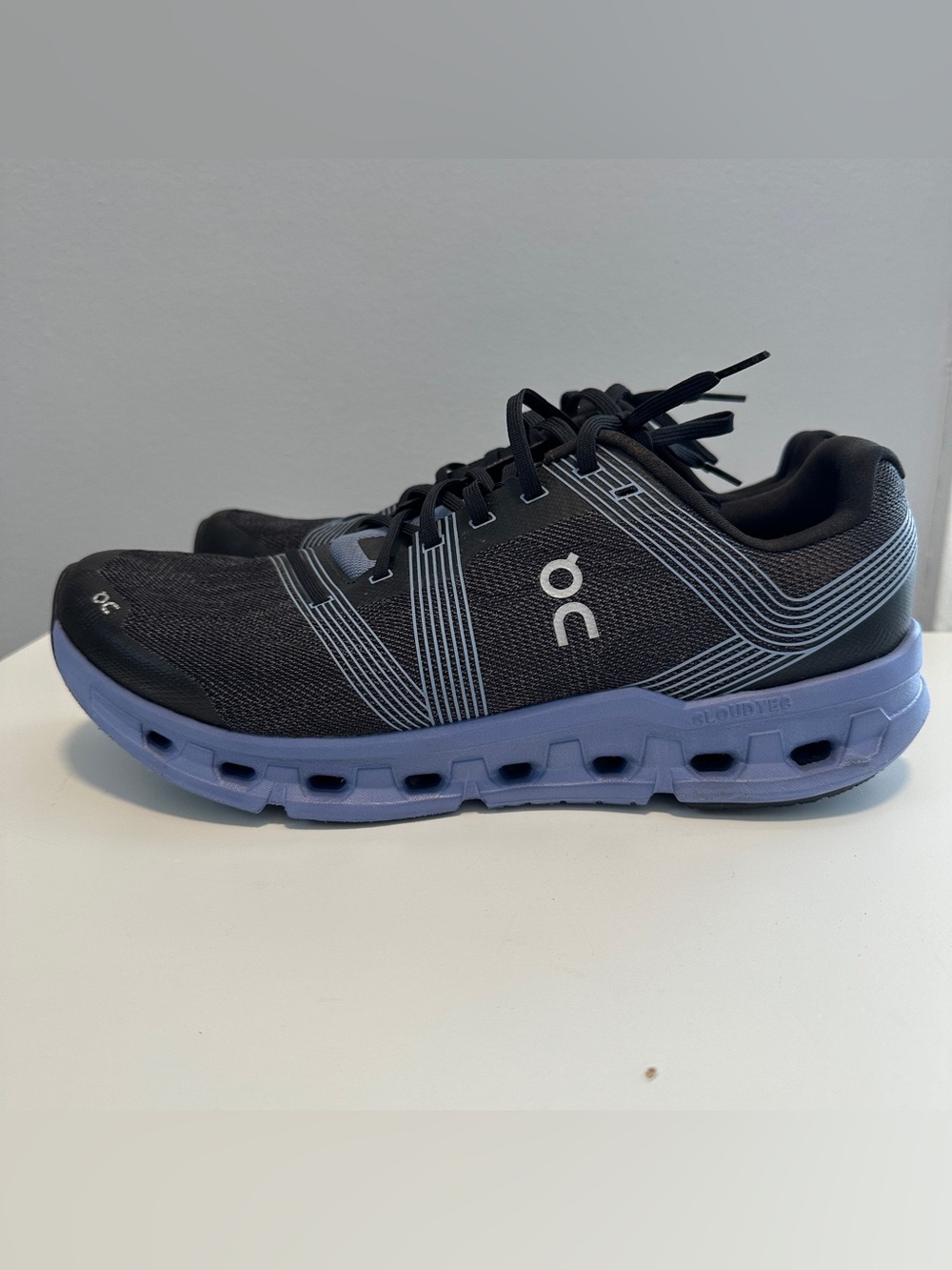 On Cloudgo Sneakers Mens 12.5 Black Shale Blue Athletic Running Shoes Excellent